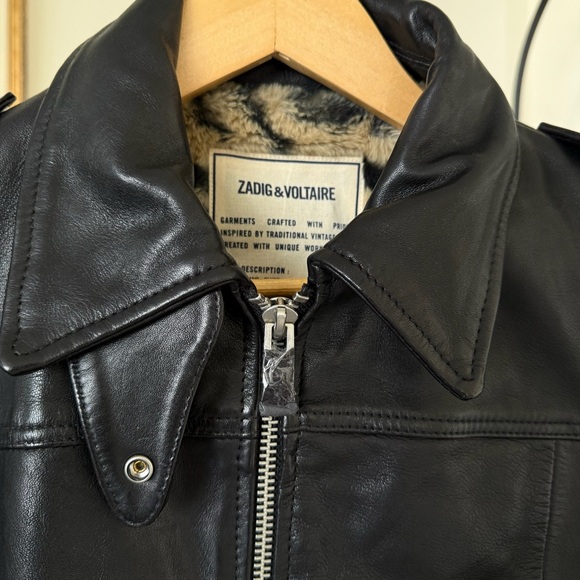 New Zadig & Voltaire Leather Jacket - Picture 5 of 12